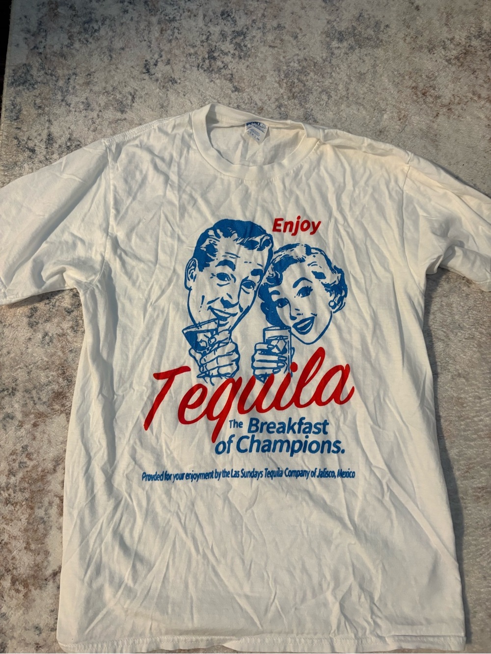 Enjoy Tequila Graphic Short-Sleeve Tee - White